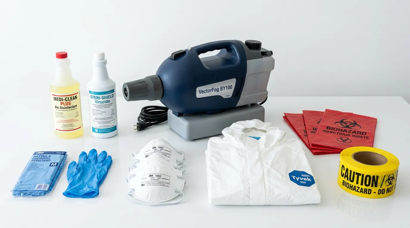 Professional biohazard remediation crew working in Walnut Village