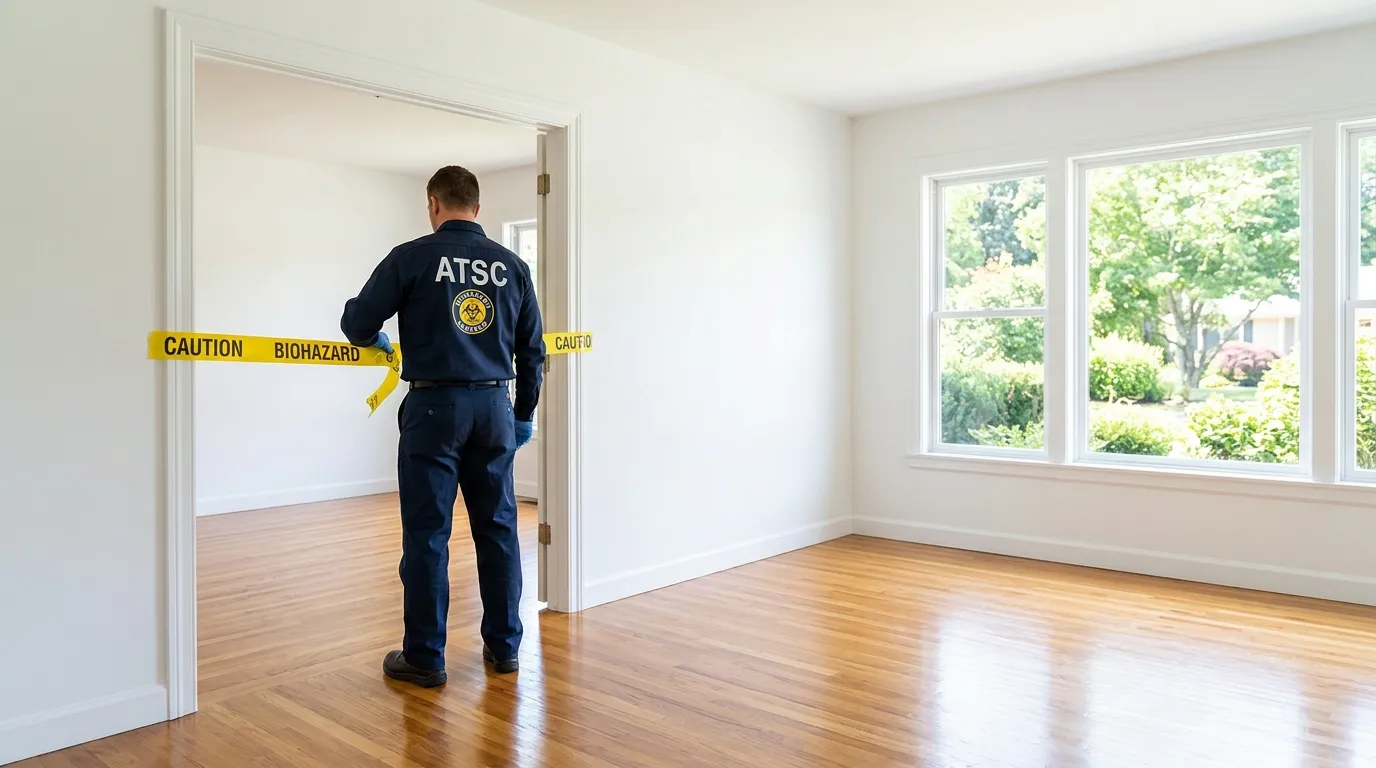 Certified biohazard cleanup crew performing Decomposition Cleanup in Walnut Village